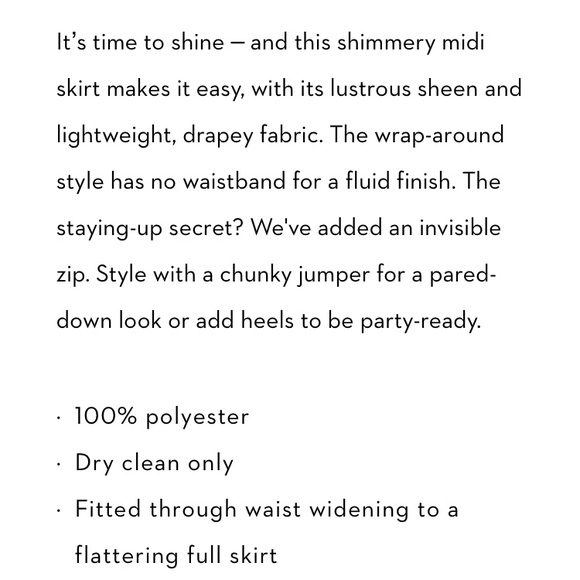 Boden Luscious Satiny Navy Skirt - Picture 3 of 4